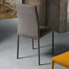 Silla de Salón Totalmente Tapizada en Tela Made in Italy - Lorelai Viadurini