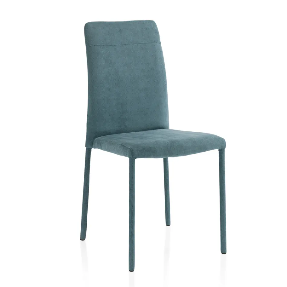 Silla de Salón Totalmente Tapizada en Tela Made in Italy - Lorelai Viadurini