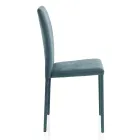 Silla de Salón Totalmente Tapizada en Tela Made in Italy - Lorelai Viadurini