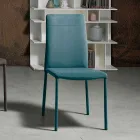 Silla de Salón Totalmente Tapizada en Tela Made in Italy - Lorelai Viadurini