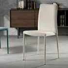 Silla de Salón Totalmente Tapizada en Tela Made in Italy - Lorelai Viadurini