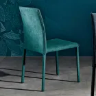 Silla de Salón Totalmente Tapizada en Tela Made in Italy - Rosetta Viadurini