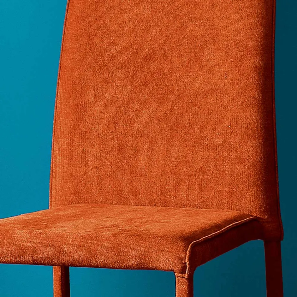 Silla de Salón Totalmente Tapizada en Tela Made in Italy - Rosetta Viadurini