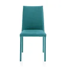 Silla de Salón Totalmente Tapizada en Tela Made in Italy - Rosetta Viadurini