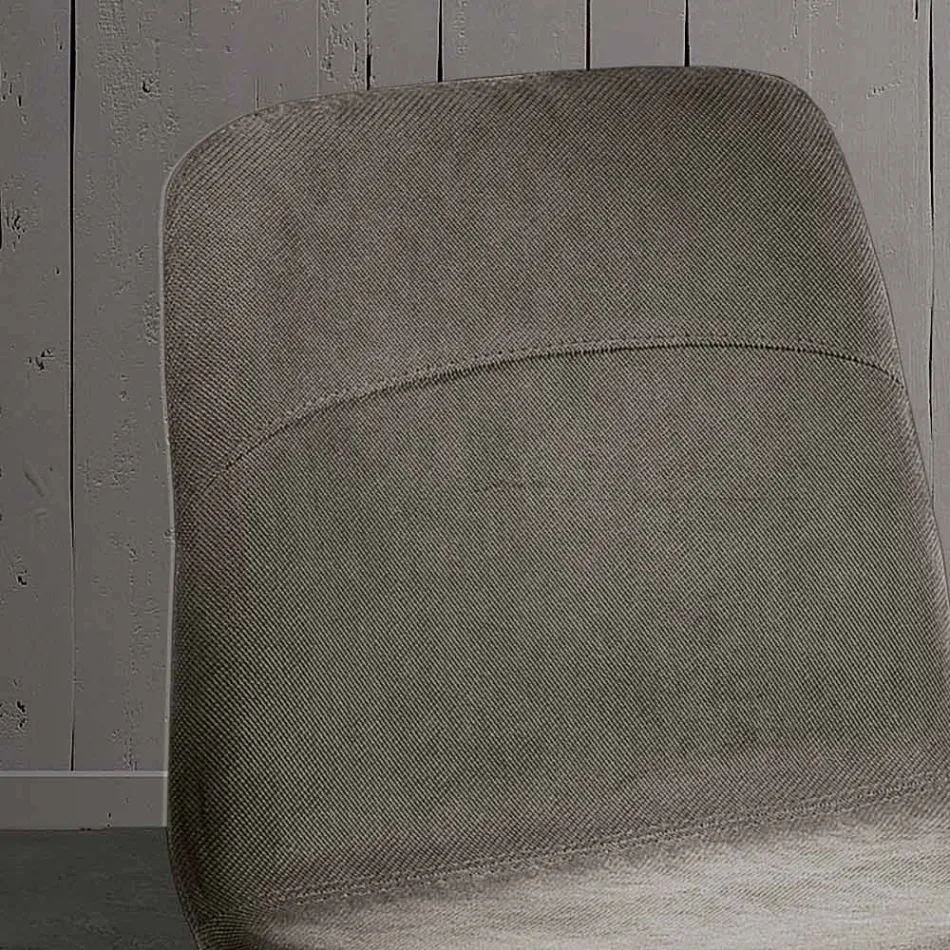 Silla de salón moderna en tela y metal hecha en Italia, Egipto Viadurini