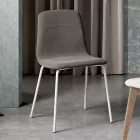 Silla de salón moderna en tela y metal hecha en Italia, Egipto Viadurini