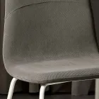 Silla de salón moderna en tela y metal hecha en Italia, Egipto Viadurini
