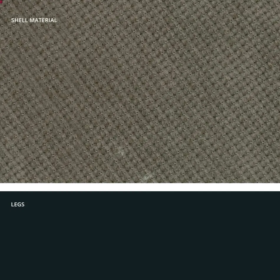 Silla de salón moderna en tela y metal hecha en Italia, Egipto Viadurini