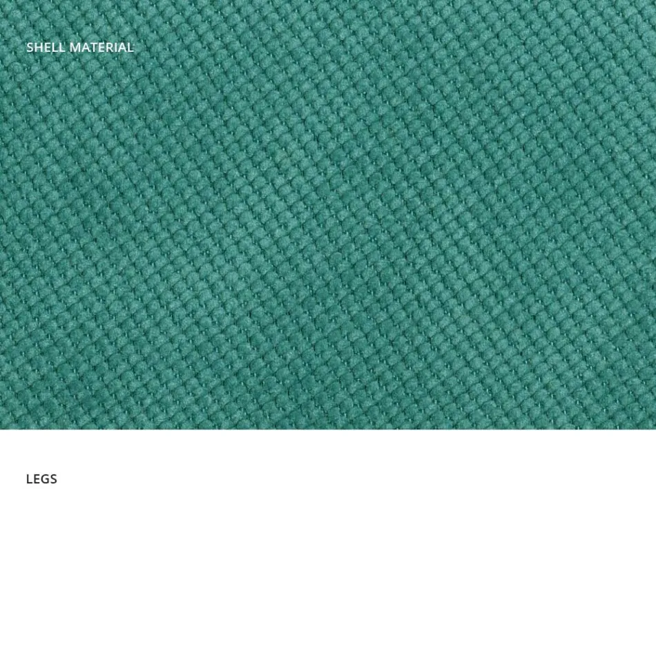 Silla de salón moderna en tela y metal hecha en Italia, Egipto Viadurini