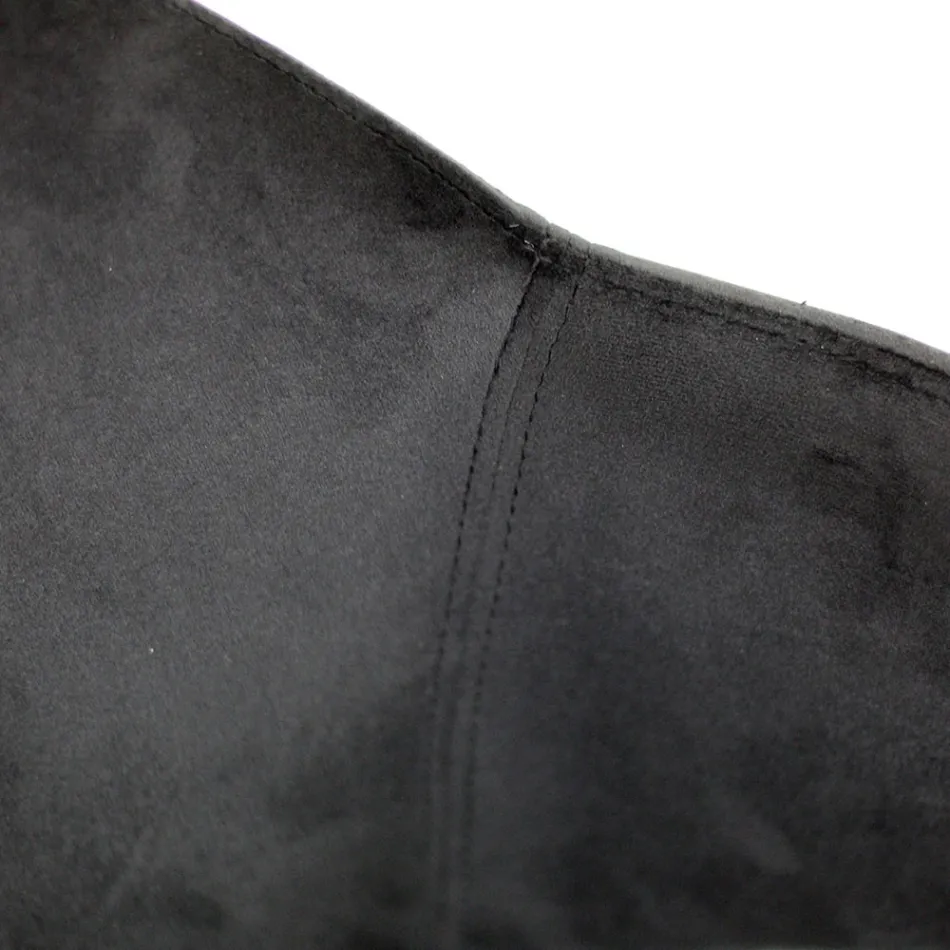 Silla de Salón de Acero y Terciopelo Made in Italy - Foggia Viadurini