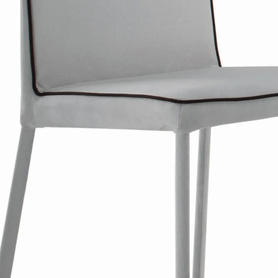 Silla de Salón Tapizada y Patas Lacadas Made in Italy - Catania Viadurini