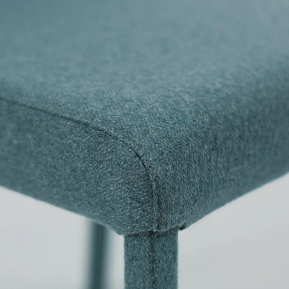 Silla de salón tapizada en tela Made in Italy - Roslin Viadurini