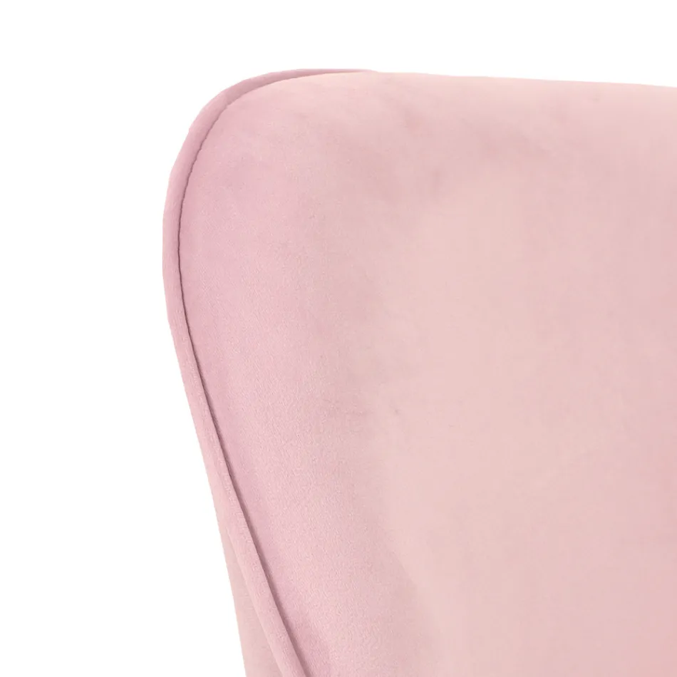 Silla de Oficina con Base de Metal y Asiento de Tela - Anguila Viadurini