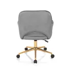 Silla de Oficina con Base de Metal y Asiento de Tela - Anguila Viadurini