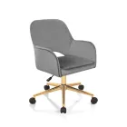 Silla de Oficina con Base de Metal y Asiento de Tela - Anguila Viadurini