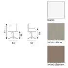 Silla de oficina en ecopiel blanca Michelle Viadurini