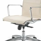 Silla de oficina con monocasco en simil piel fabricada en Italia Agata Viadurini