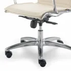 Silla de oficina con monocasco en simil piel fabricada en Italia Agata Viadurini