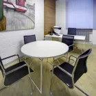 Silla de oficina ergonómica tipo trineo con reposabrazos Made in Italy - Filanna Viadurini