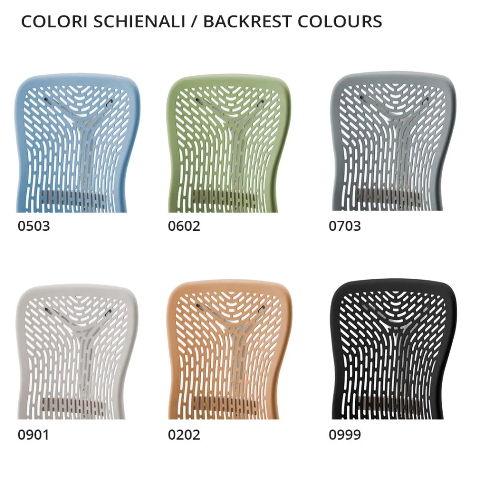 Silla de oficina ergonómica y giratoria con reposabrazos Made in Italy - Fulvio Viadurini