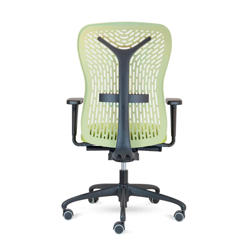 Silla de oficina ergonómica y giratoria con reposabrazos Made in Italy - Fulvio Viadurini