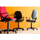 Silla de oficina ergonómica giratoria con reposabrazos en tela - Concetta Viadurini