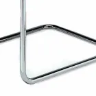 Silla de oficina de cuero con estructura de acero cromado Made in Italy - Elite Viadurini