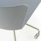 Silla de oficina en polipropileno con base cromada Made in Italy - Plutonio Viadurini