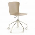 Silla de oficina en polipropileno con base cromada Made in Italy - Plutonio