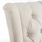 Silla de Diseño Clásico en Tela y Madera de Roble 2 Piezas Homemotion - Forla Viadurini