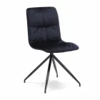 Silla de diseño moderno tapizada en tela de Chiara Viadurini