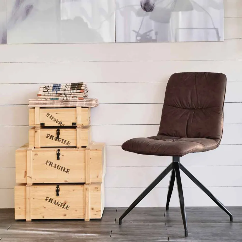 Silla de diseño moderno tapizada en tela de Chiara Viadurini