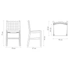 Silla de alta calidad en madera de haya y cuero Made in Italy, 2 piezas - Nora Viadurini