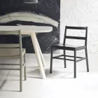 Silla de alta calidad en madera maciza de haya Made in Italy, 2 piezas - Nora Viadurini