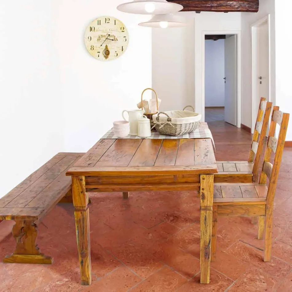 Silla de diseño clásico en madera maciza de acacia Homemotion - Moritz Viadurini