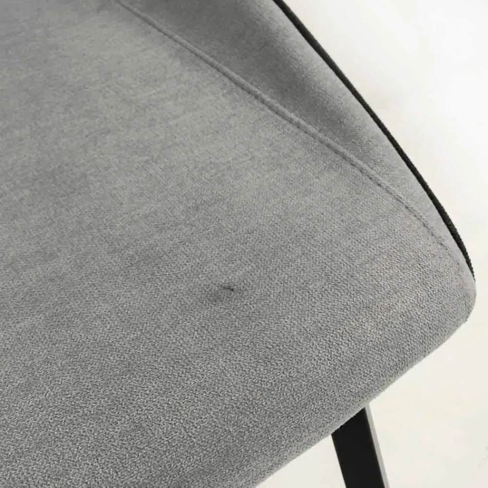 Silla de diseño en tela con patas cuadradas fabricada en Italia, 4 piezas - Oriella Viadurini