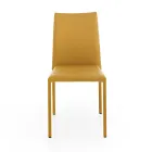 Silla elegante de diseño moderno en piel sintética de colores para el salón - Grenger Viadurini