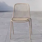 Chagall - Silla de diseño para interiores y exteriores en polipropileno y metal. Viadurini