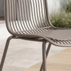 Chagall - Silla de diseño para interiores y exteriores en polipropileno y metal. Viadurini