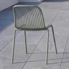 Chagall - Silla de diseño para interiores y exteriores en polipropileno y metal. Viadurini