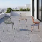 Chagall - Silla de diseño para interiores y exteriores en polipropileno y metal. Viadurini