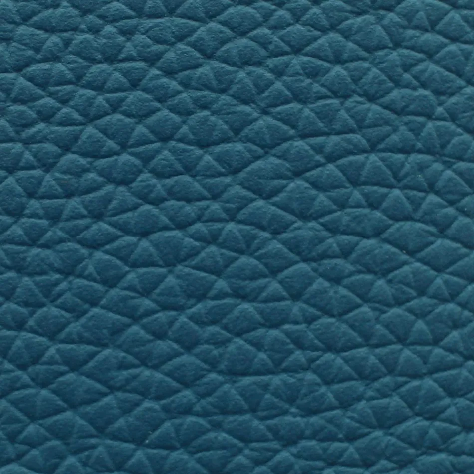 Silla de cuero de lujo con patas de metal Made in Italy, 2 piezas - Molde Viadurini