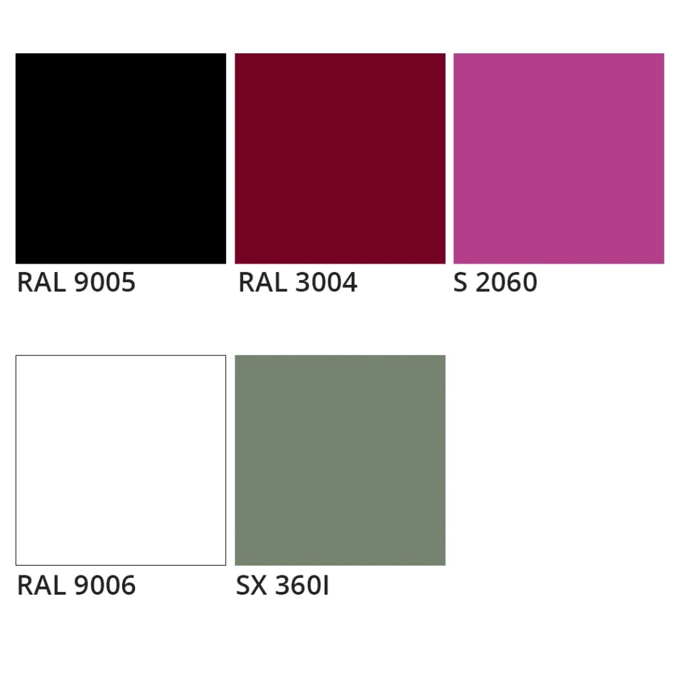 Silla de tela de lujo con base de metal Made in Italy, 2 piezas - Alaska Viadurini