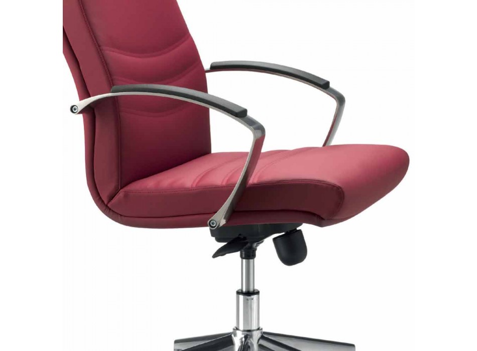 silla ejecutiva de cuero sintético oficinas monocasco Debora Viadurini