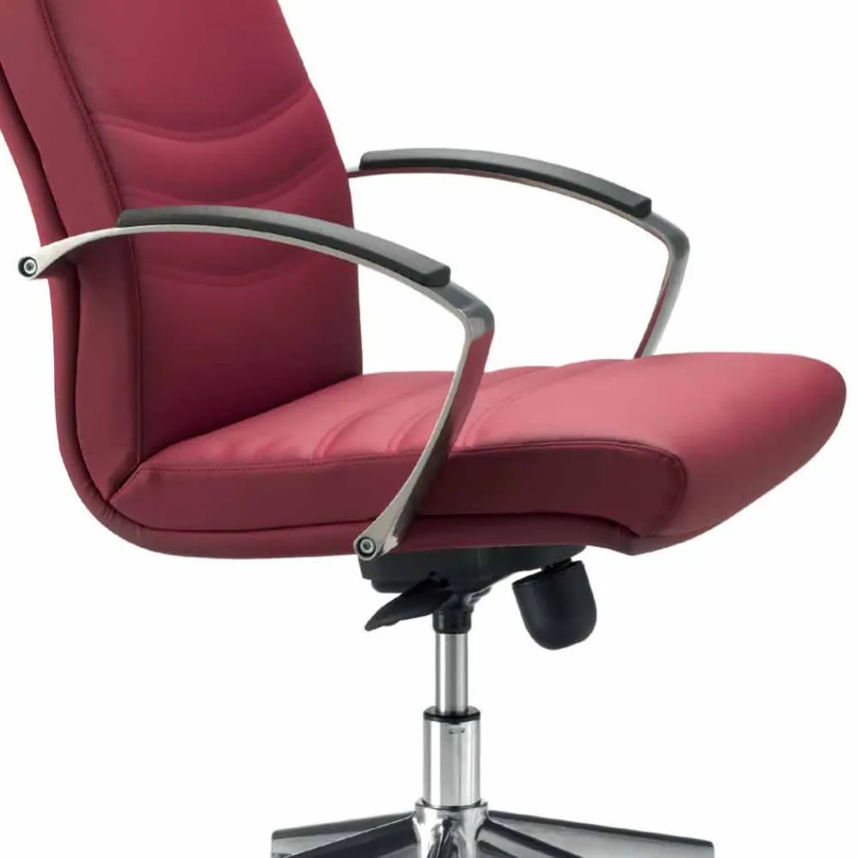 silla ejecutiva de cuero sintético oficinas monocasco Debora Viadurini