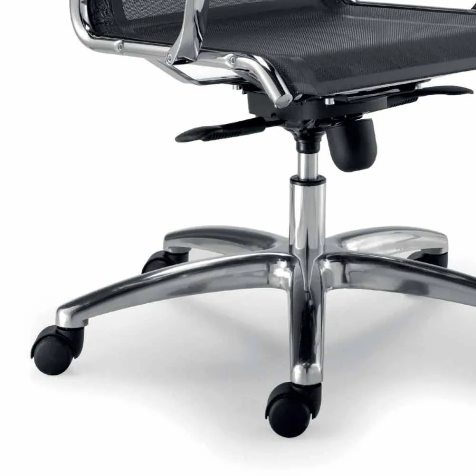 Silla ejecutiva de diseño producida en Italia en la red Agata. Viadurini