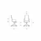 Silla ejecutiva de diseño producida en Italia en la red Agata. Viadurini