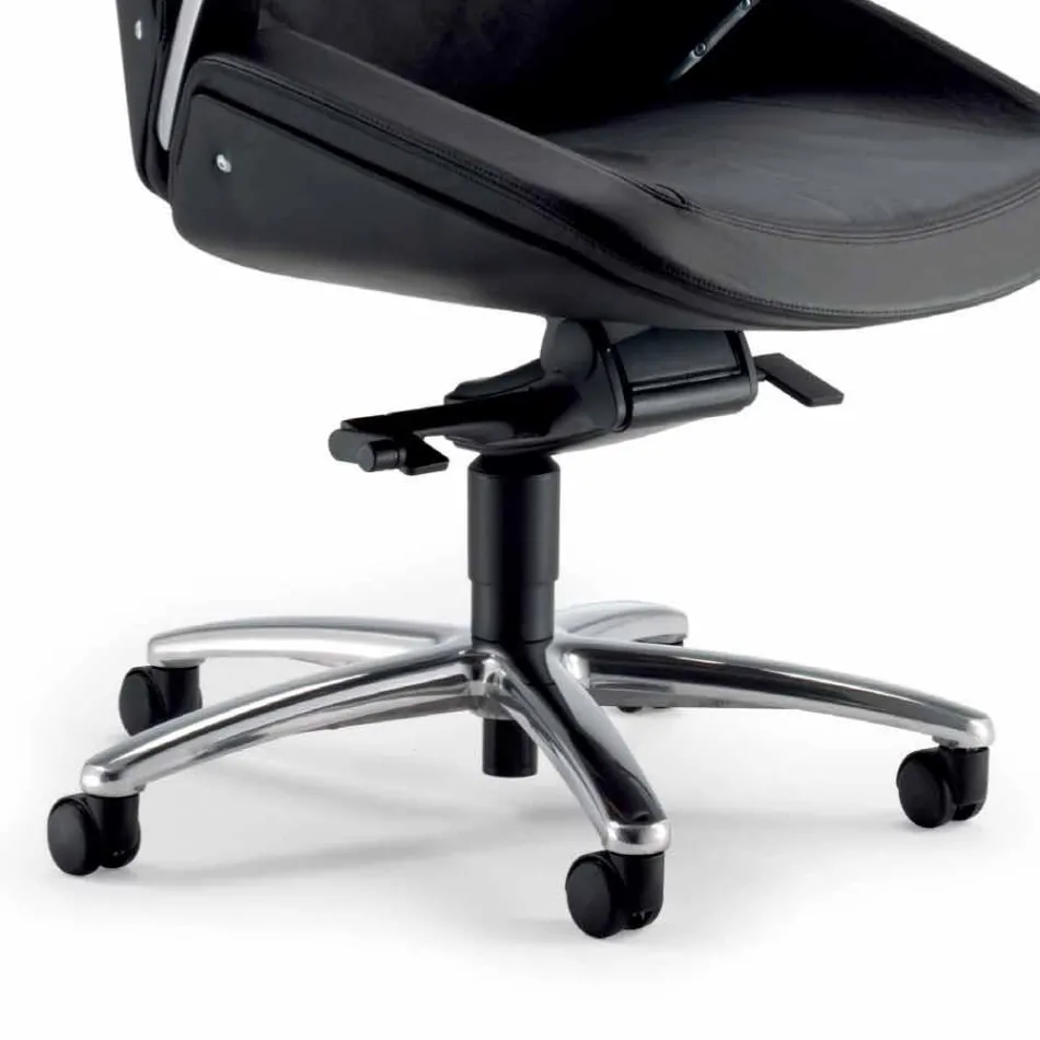 silla ejecutiva en piel de vaca Ada Angelo Pinaffo y Gorgi Viadurini