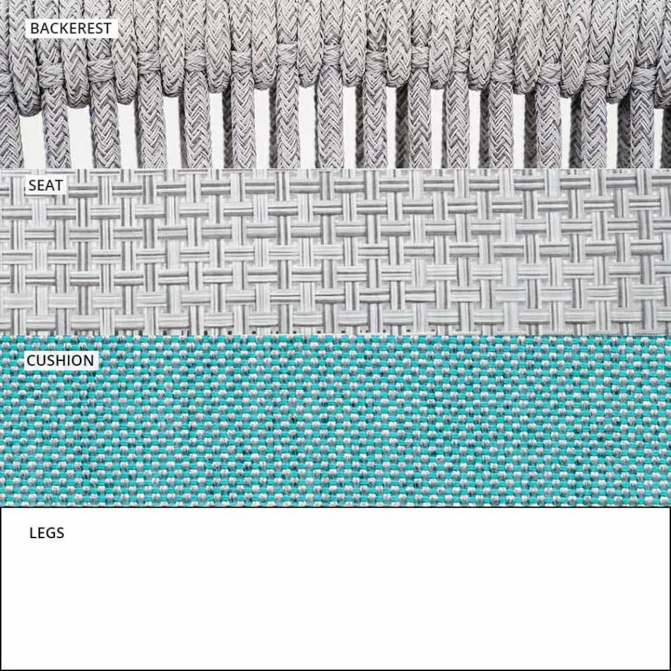 Silla de exterior con reposabrazos apilable tapizado H 78cm - Smart by Varaschin Viadurini