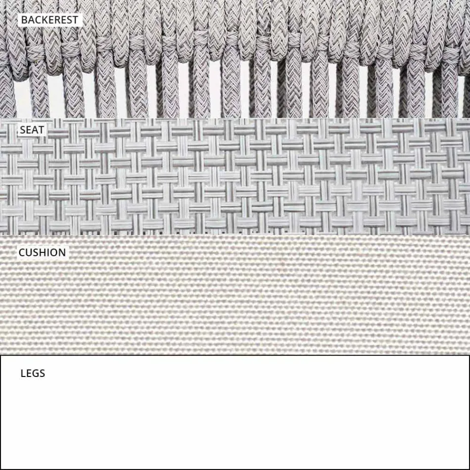 Silla de exterior con reposabrazos apilable tapizado H 78cm - Smart by Varaschin Viadurini